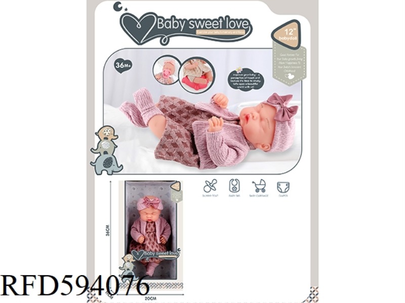12-INCH NEWBORN DOLL (ALL VINYL DOLL)
