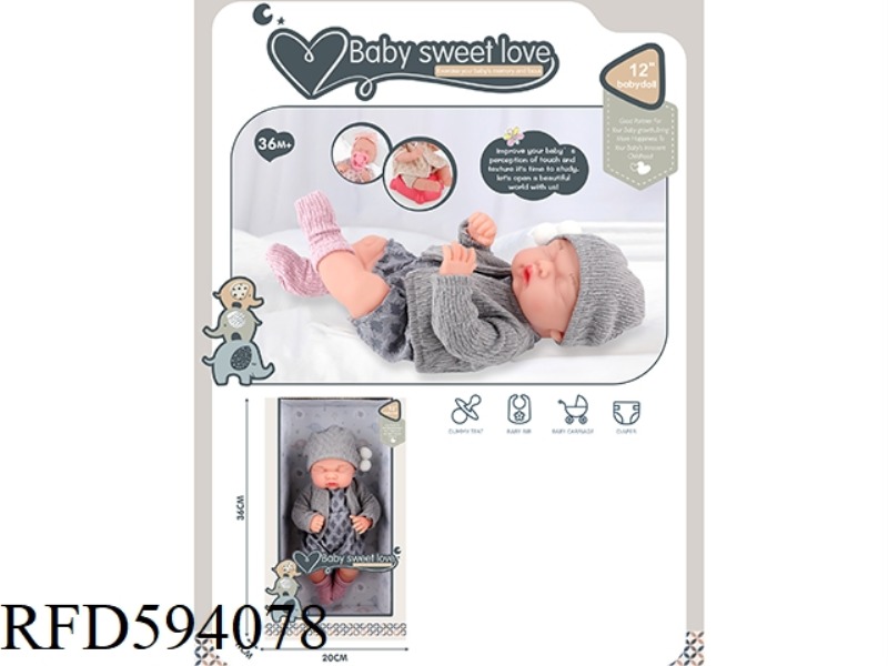 12-INCH NEWBORN DOLL (ALL VINYL DOLL)