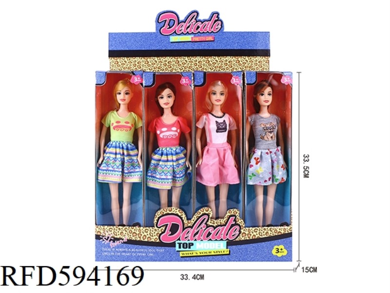 11-INCH BARBIE FOUR MIXED  12PCS