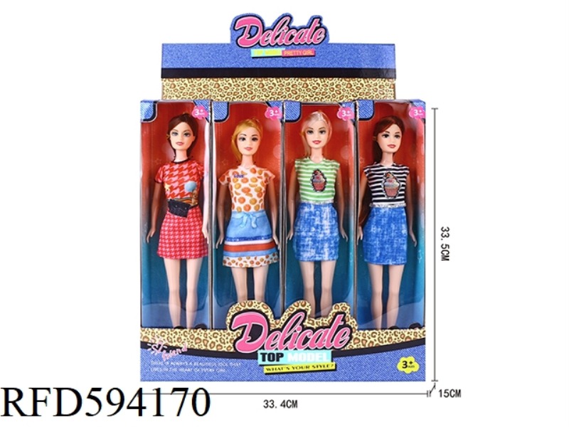 11-INCH BARBIE FOUR MIXED  12PCS