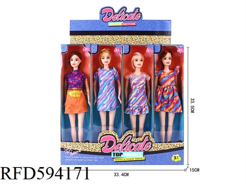 11-INCH BARBIE FOUR MIXED  12PCS