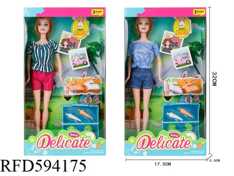 11 INCH BARBIE PET RABBIT (2 MIXED)