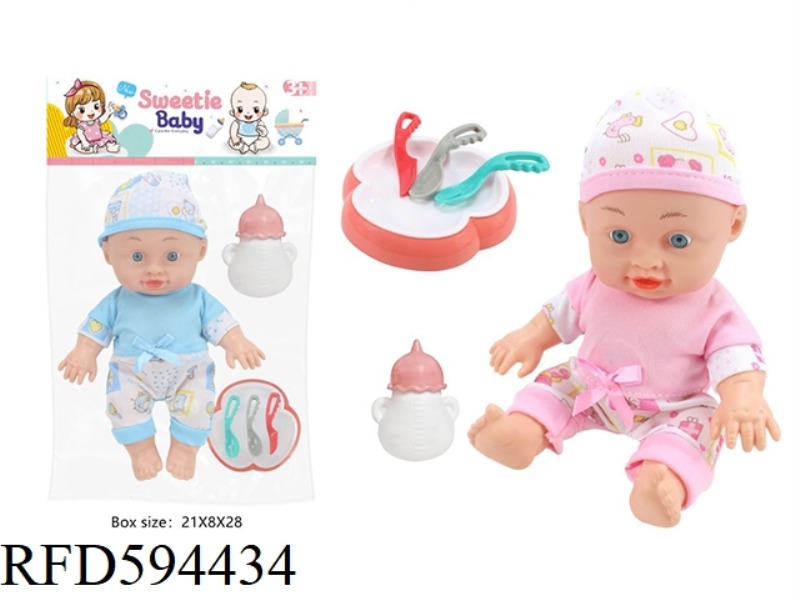 9 INCH EMPTY DOLL 4 IC+ BOTTLE+KNIFE AND FORK SPOON