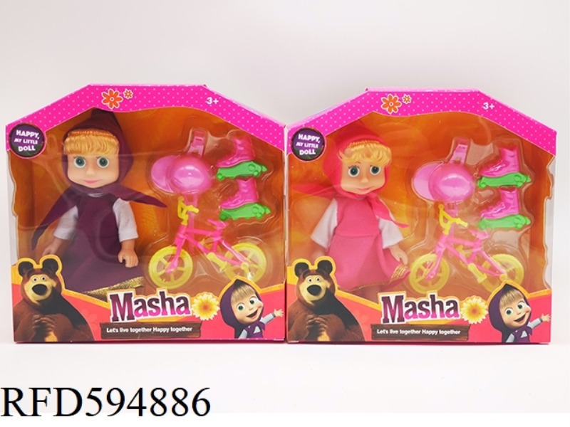 6 INCH EMPTY MARTHA DOLL+BICYCLE BLISTER 2-COLOR PROCESS