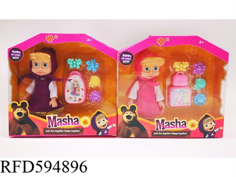 6 INCH EMPTY MARTHA DOLL+HAIRPIN BOX BLISTER 2-COLOR PROCESS