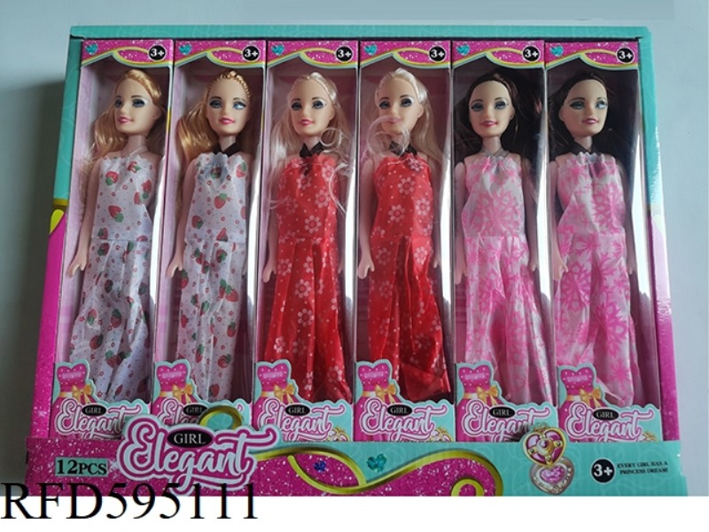 11-INCH FASHION DOLLS WITH BIG WAVES AND EMPTY HANDS ARE MIXED IN 12PCS