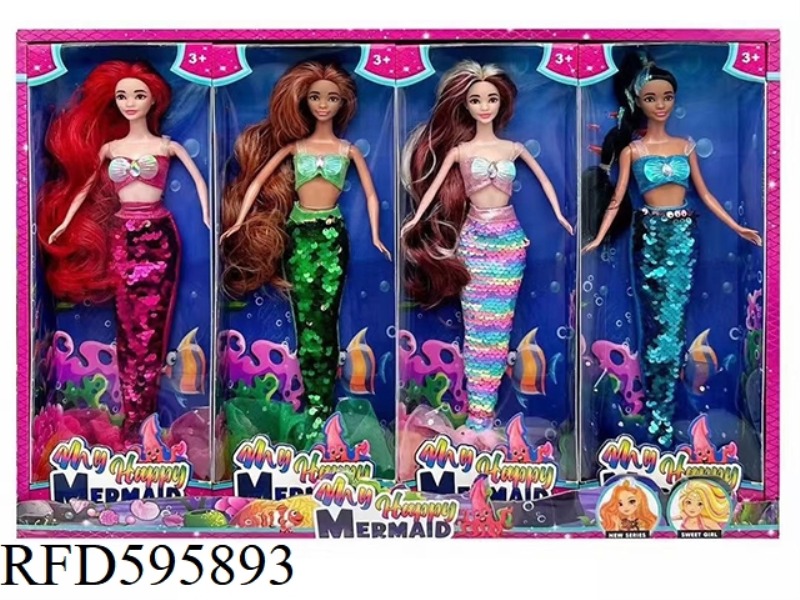 14 INCH MERMAID 4 4PCS MIXED