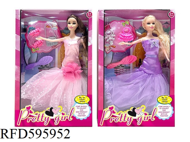 LIVE-ACTION MOVIE VERSION OF 11.5-INCH REAL-LIFE HIGH-END EVENING DRESS WITH ACCESSORIES TWO MIXED.