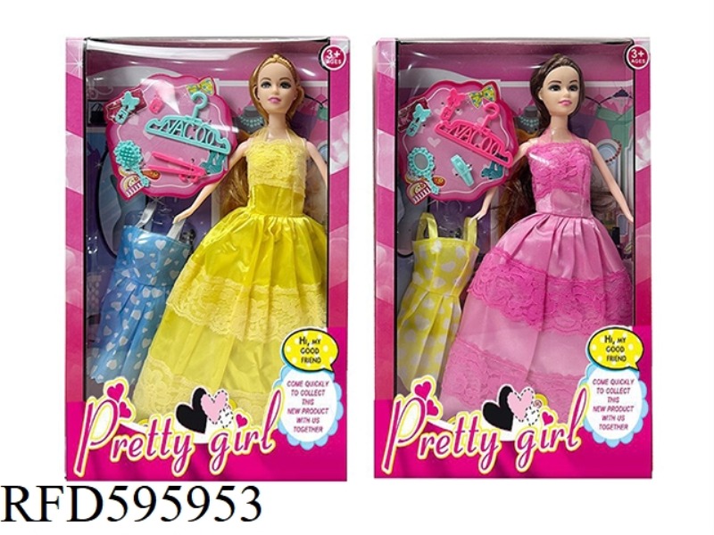LIVE-ACTION MOVIE VERSION OF THE 11.5-INCH REAL-LIFE FASHION PRINCESS DRESS BARBIE BELT CHANGE CLOTH