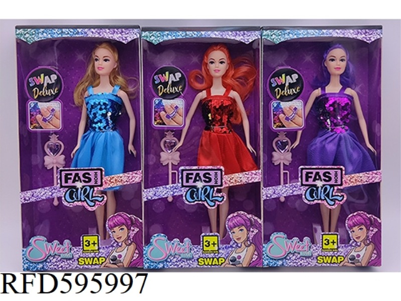 11.5 INCH REAL HAND FASHION BARBIE SKIRT WAND 3 MIXED 