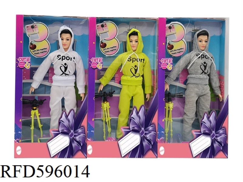 11.5-INCH REAL HAND SPORTS SUIT MEN BARBIE WITH CAMERA 3 MIXED.