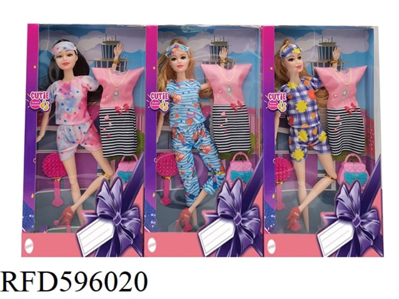 11.5-INCH REAL 12-JOINT BARBIE FASHION BELT FASHION SKIRT BAG COMB 3 MIXED.