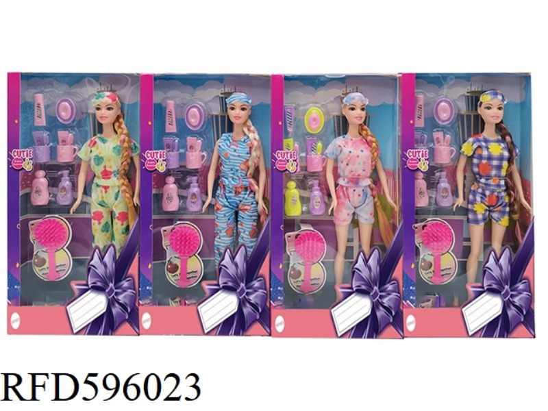 11.5 INCH REAL HAND FASHION BARBIE WITH DAILY PLASTIC COMB 4 MIXED.