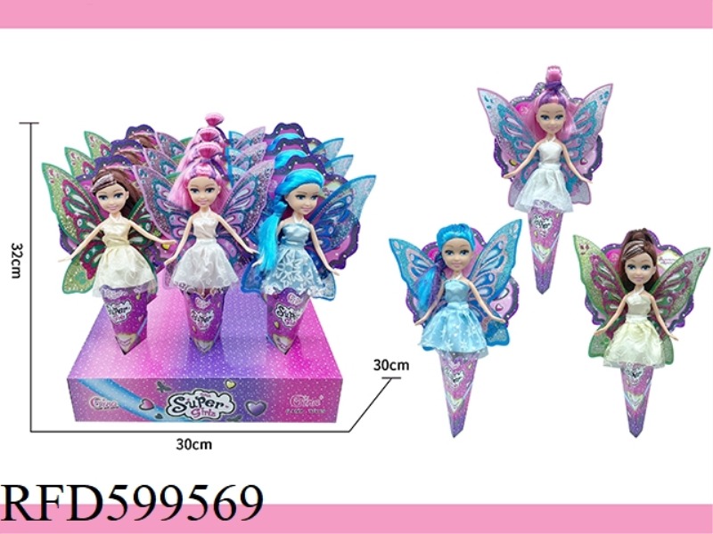 9-INCH FLOWER FAIRY+WINGS