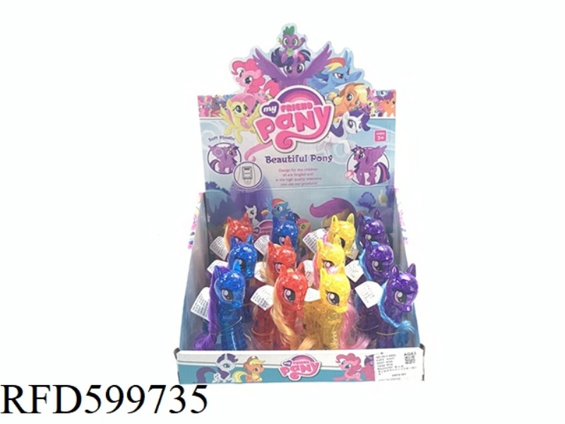 TRANSPARENT FLASH PONIES 12PCS