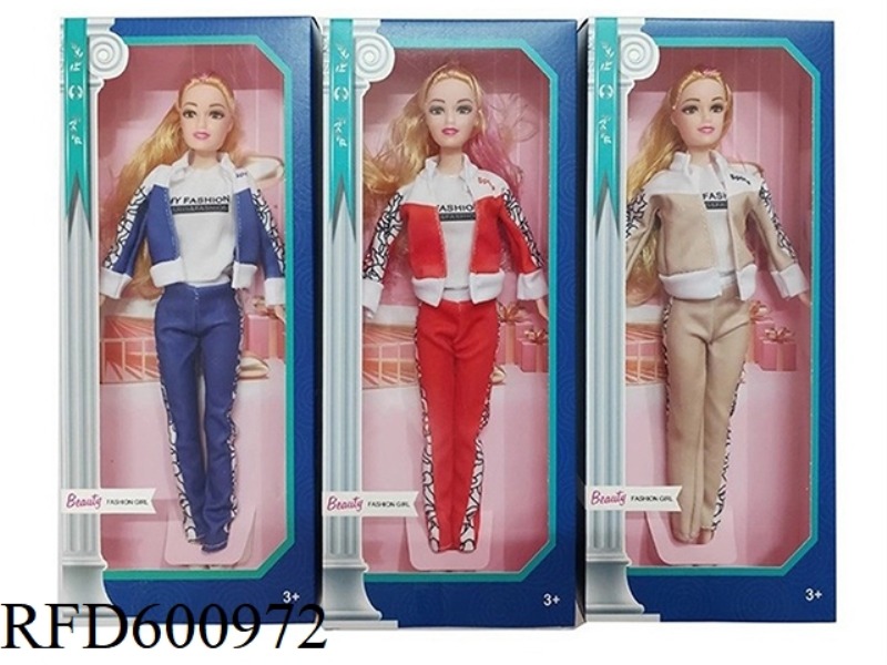 11.5-INCH REAL SIX-JOINT TWO-COLOR LONG HAIR FASHION BARBIE (3 MIXED)