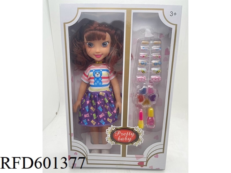 14 INCH EMPTY 3D EYE MUSIC DOLL+ACCESSORIES (VARIETY OF MULTICOLOR MIXED)