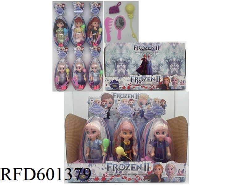 6-INCH REAL EGG PRINCESS+ACCESSORIES 6PCS