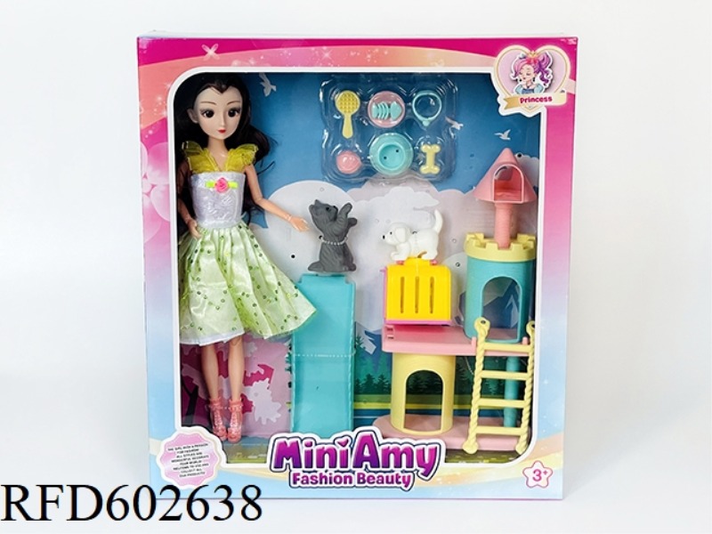 AMEIL DOLL WITH PET PARK SET