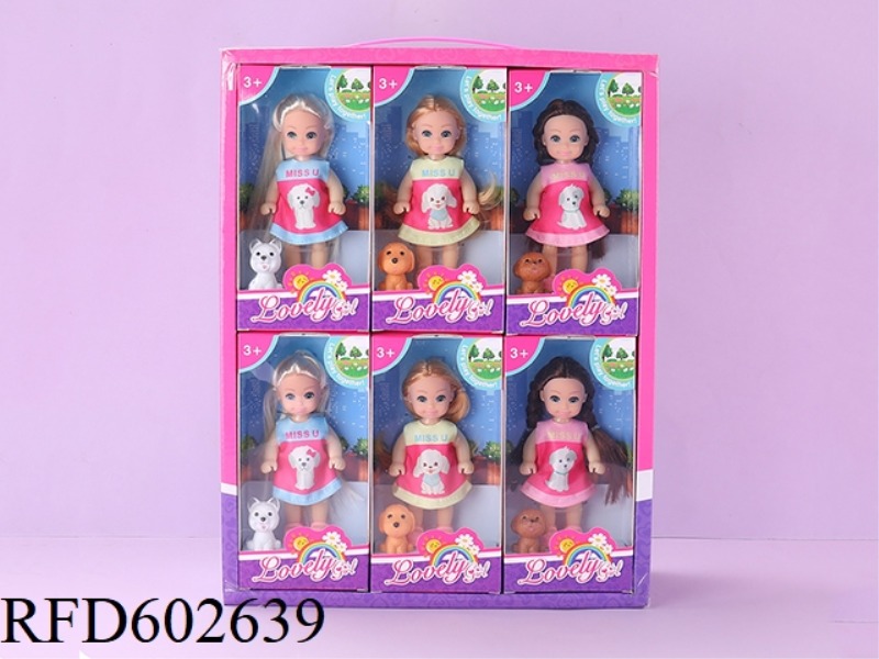 4.5 inch doll with puppy