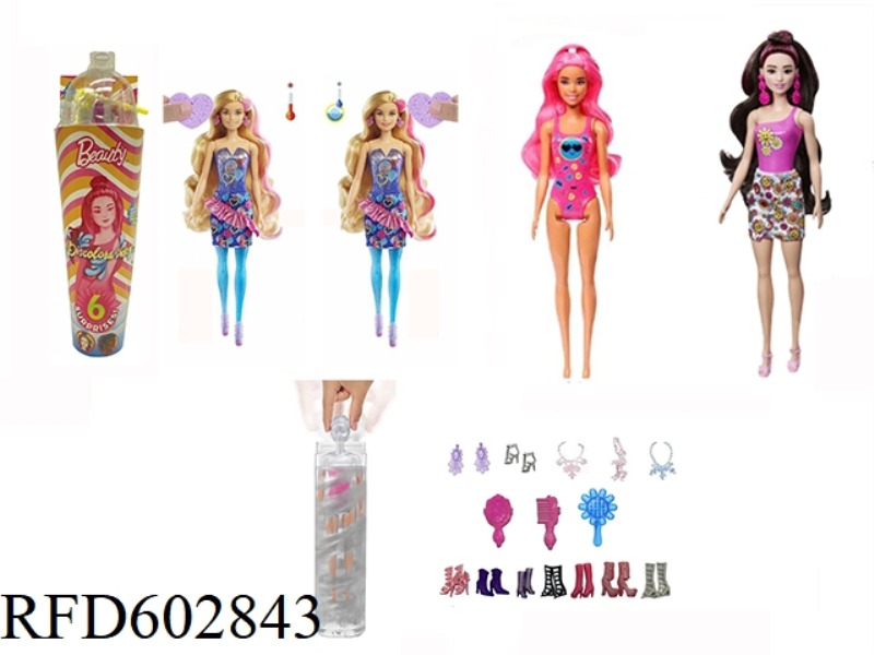 PLAY HOUSE SERIES 11.5 INCH REAL BODY COLOR-CHANGING BUBBLE BARBIE