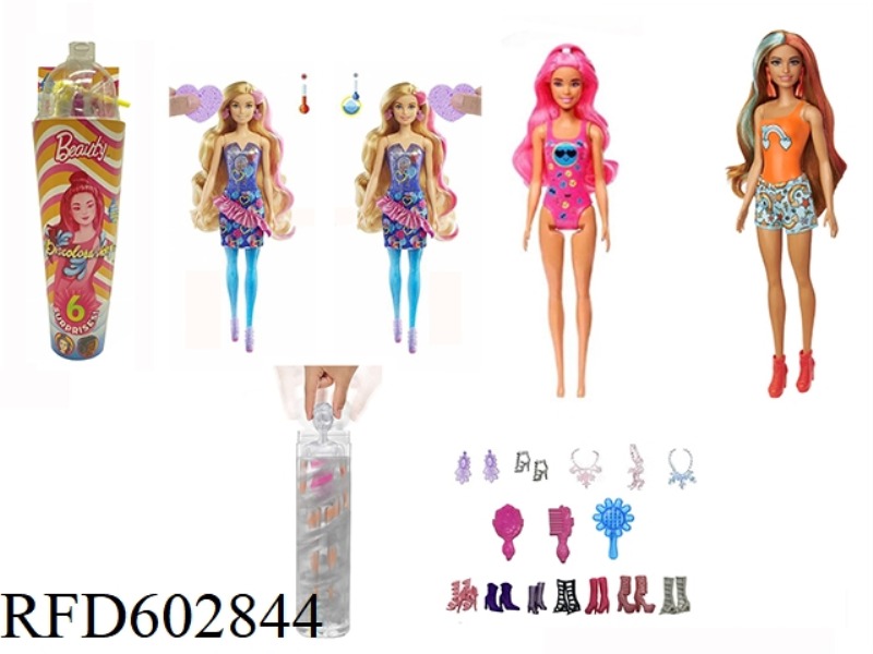 PLAY HOUSE SERIES 11.5 INCH REAL BODY COLOR-CHANGING BUBBLE BARBIE
