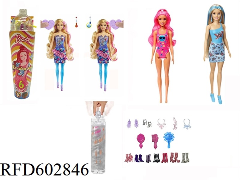 PLAY HOUSE SERIES 11.5 INCH REAL BODY COLOR-CHANGING BUBBLE BARBIE