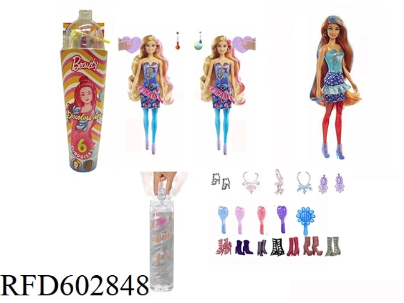 BIRTHDAY PARTY SERIES 11.5 INCH REAL BODY COLOR-CHANGING BUBBLE BARBIE