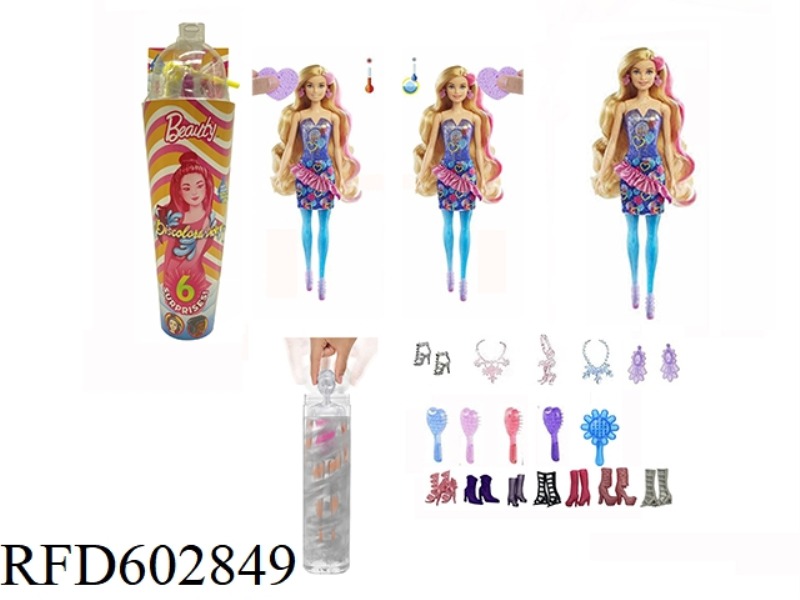 BIRTHDAY PARTY SERIES 11.5 INCH REAL BODY COLOR-CHANGING BUBBLE BARBIE