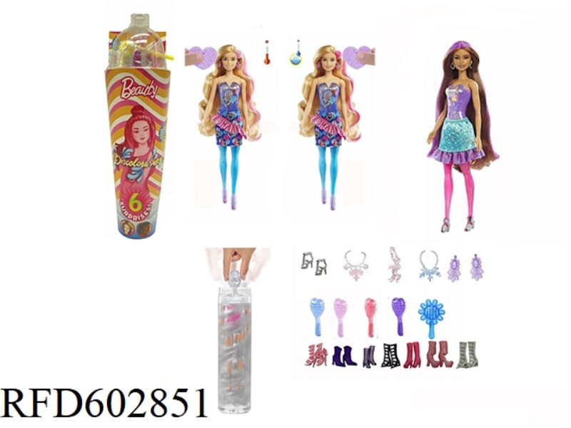 BIRTHDAY PARTY SERIES 11.5 INCH REAL BODY COLOR-CHANGING BUBBLE BARBIE