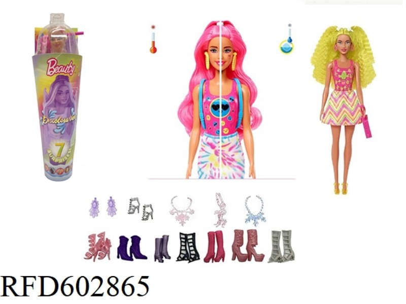 SUMMER BEACH SERIES 11.5-INCH REAL BODY COLOR-CHANGING BUBBLE BARBIE