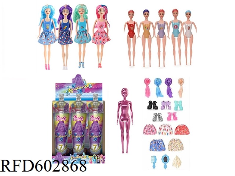 11.5 INCH REAL SURPRISE COLOR CHANGE BARBIE 6PCS