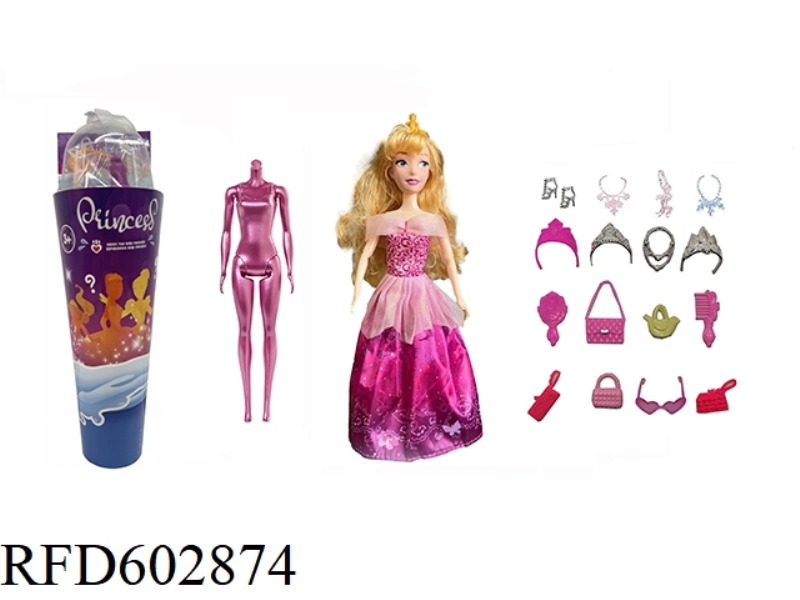 NEW VERSION OF THE RED DIAMOND 11.5-INCH REAL COLOR-CHANGING BUBBLE DISNEY PRINCESS