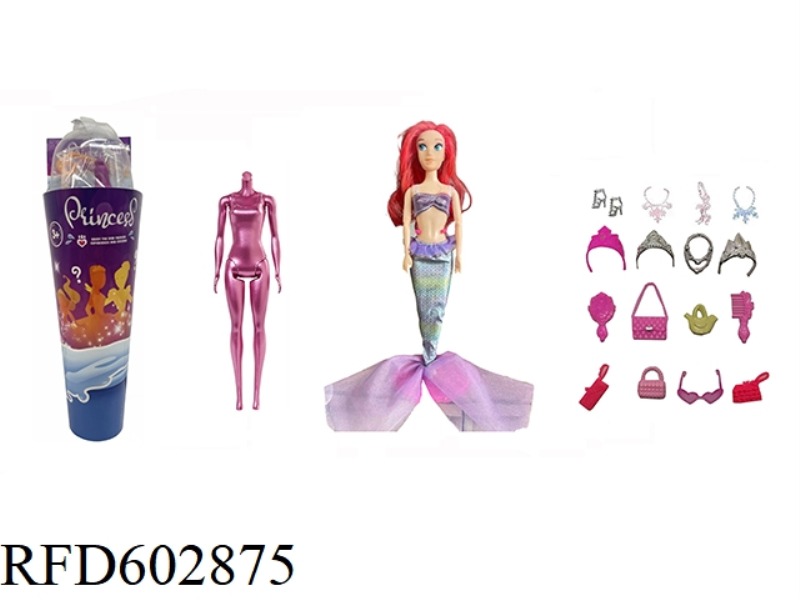 NEW VERSION OF THE RED DIAMOND 11.5-INCH REAL COLOR-CHANGING BUBBLE DISNEY PRINCESS