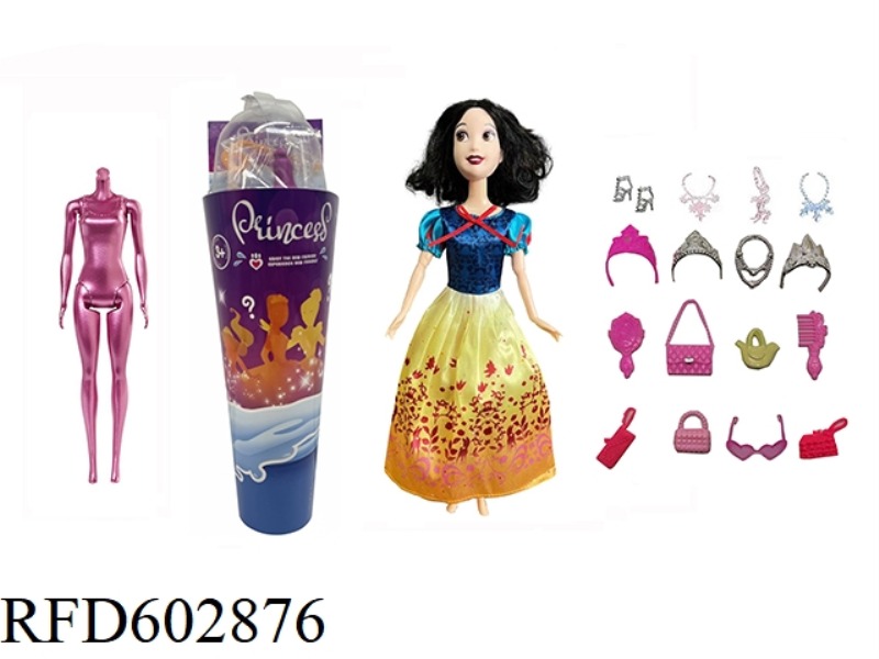 NEW VERSION OF THE RED DIAMOND 11.5-INCH REAL COLOR-CHANGING BUBBLE DISNEY PRINCESS