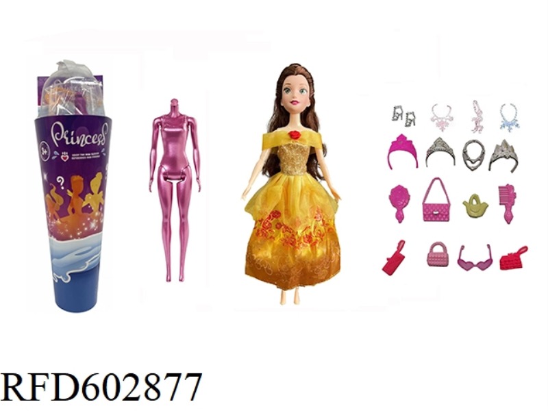 NEW VERSION OF THE RED DIAMOND 11.5-INCH REAL COLOR-CHANGING BUBBLE DISNEY PRINCESS