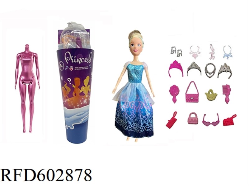 NEW VERSION OF THE RED DIAMOND 11.5-INCH REAL COLOR-CHANGING BUBBLE DISNEY PRINCESS