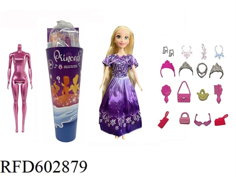 NEW VERSION OF THE RED DIAMOND 11.5-INCH REAL COLOR-CHANGING BUBBLE DISNEY PRINCESS