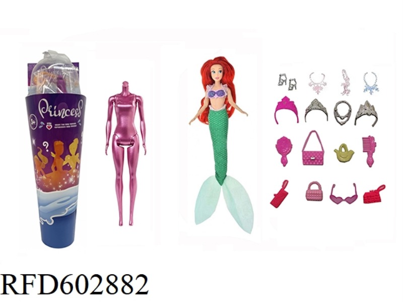 CLASSIC RED DIAMOND 11.5 INCH REAL COLOR-CHANGING BUBBLE DISNEY PRINCESS