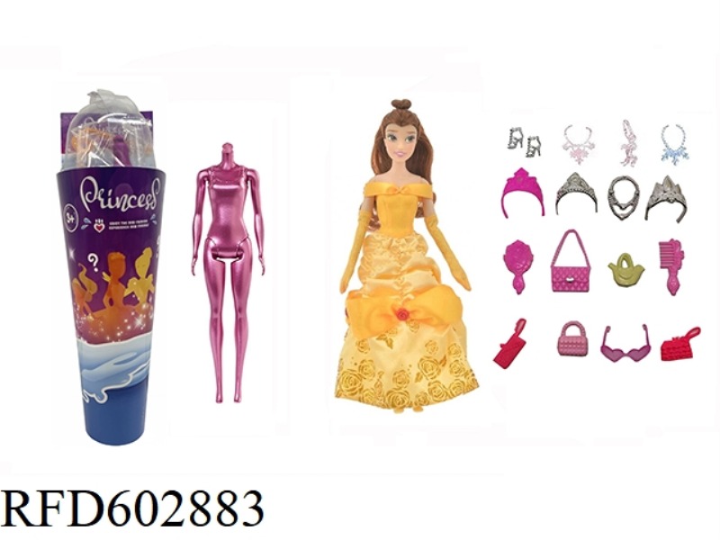 CLASSIC RED DIAMOND 11.5 INCH REAL COLOR-CHANGING BUBBLE DISNEY PRINCESS