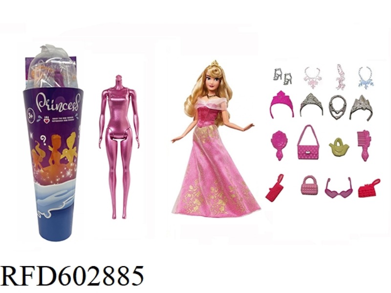 CLASSIC RED DIAMOND 11.5 INCH REAL COLOR-CHANGING BUBBLE DISNEY PRINCESS