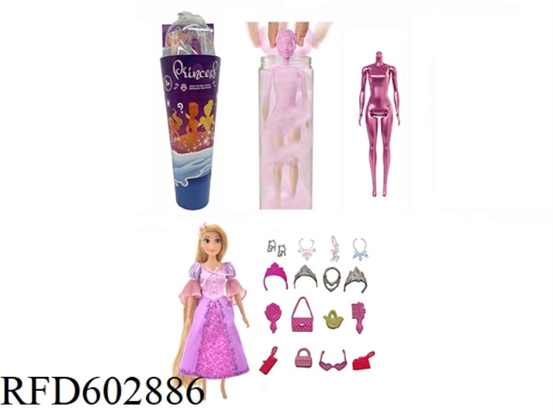 CLASSIC RED DIAMOND 11.5 INCH REAL COLOR-CHANGING BUBBLE DISNEY PRINCESS