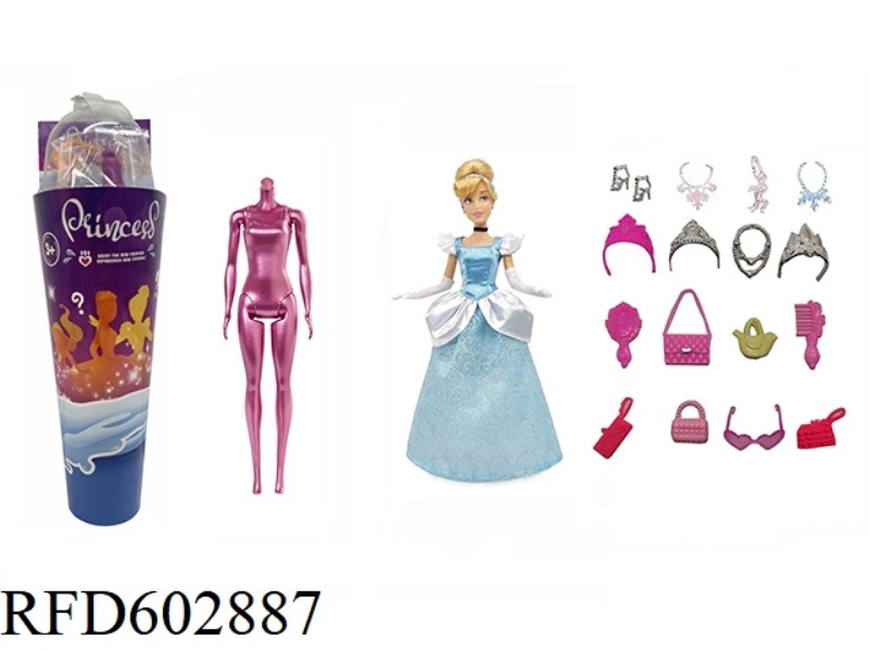 CLASSIC RED DIAMOND 11.5 INCH REAL COLOR-CHANGING BUBBLE DISNEY PRINCESS
