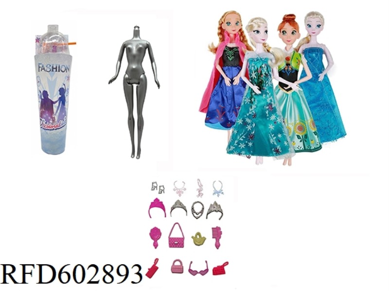 1ST GENERATION SNOW PRINCESS SERIES WHITE DIAMOND 11.5-INCH REAL COLOR-CHANGING SOAKED SNOW PRINCESS