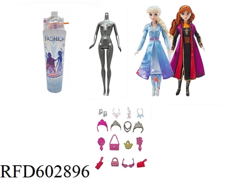 2ND GENERATION SNOW PRINCESS SERIES WHITE DIAMOND 11.5-INCH REAL COLOR-CHANGING SOAKED SNOW PRINCESS
