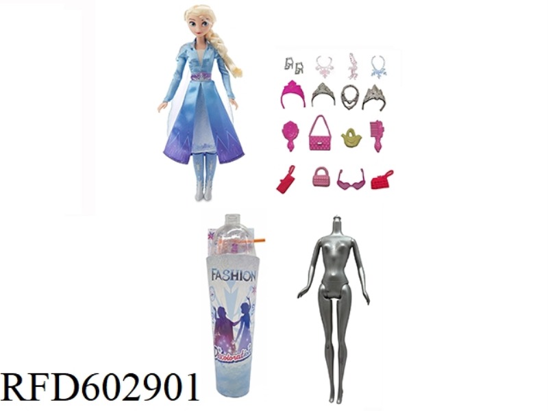 2ND GENERATION SNOW PRINCESS SERIES WHITE DIAMOND 11.5-INCH REAL COLOR-CHANGING SOAKED SNOW PRINCESS