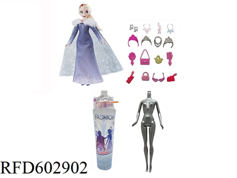 2ND GENERATION SNOW PRINCESS SERIES WHITE DIAMOND 11.5-INCH REAL COLOR-CHANGING SOAKED SNOW PRINCESS