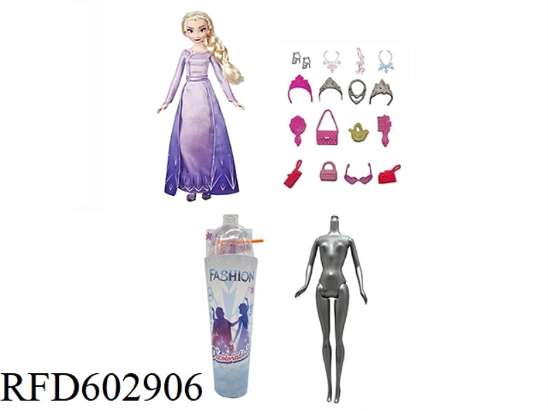 3RD-GENERATION SNOW PRINCESS SERIES WHITE DIAMOND 11.5-INCH REAL COLOR-CHANGING SOAKED SNOW PRINCESS