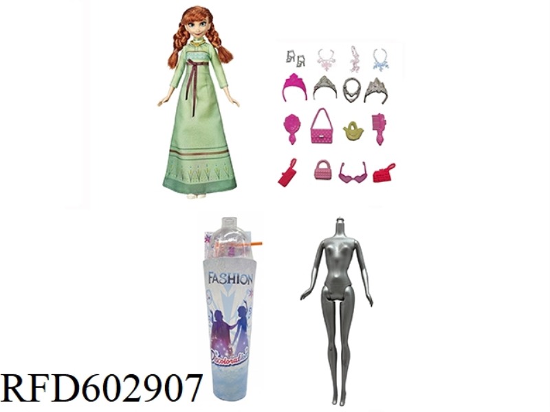 3RD-GENERATION SNOW PRINCESS SERIES WHITE DIAMOND 11.5-INCH REAL COLOR-CHANGING SOAKED SNOW PRINCESS