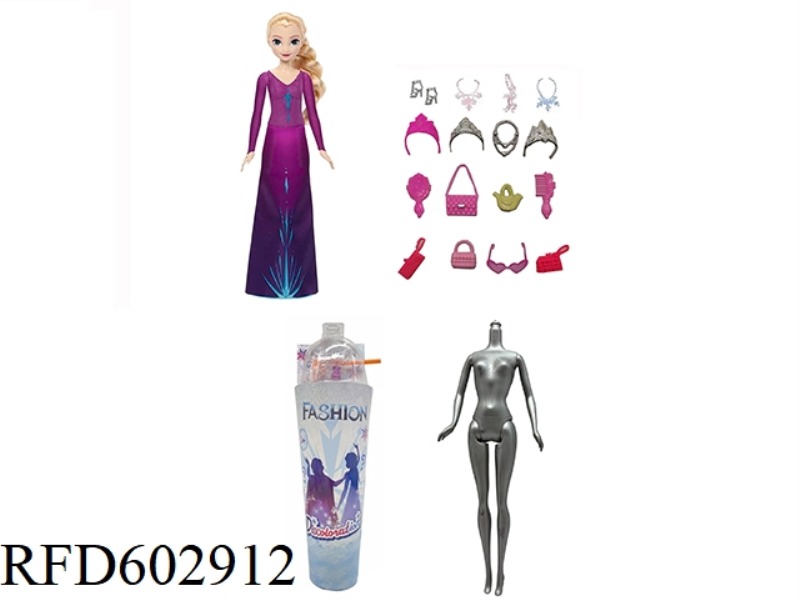 3RD-GENERATION SNOW PRINCESS SERIES WHITE DIAMOND 11.5-INCH REAL COLOR-CHANGING SOAKED SNOW PRINCESS